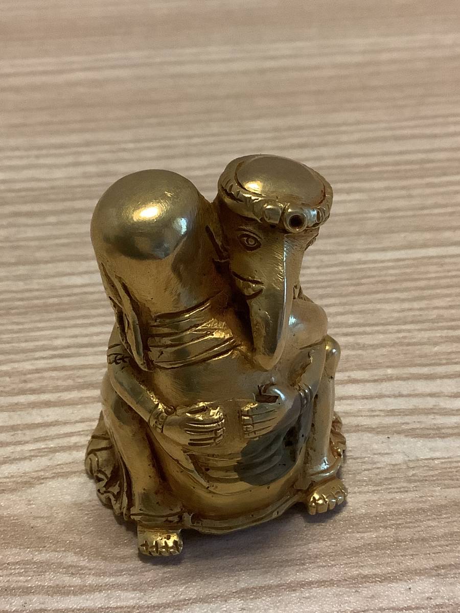 新品 1点物 オリジナル 》チベット密教 184g ガネーシャ 聖天 歓喜仏
