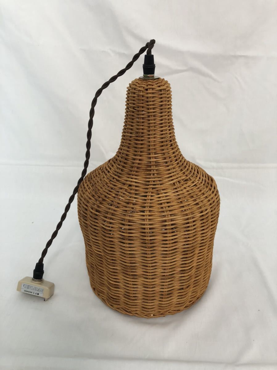 ほぼ新品　箱なし　アクメファニチャー　ACME Furniture インテリア　ライト　照明　WICKER LAMP ウィッカーランプ　ペンダントライト_画像3