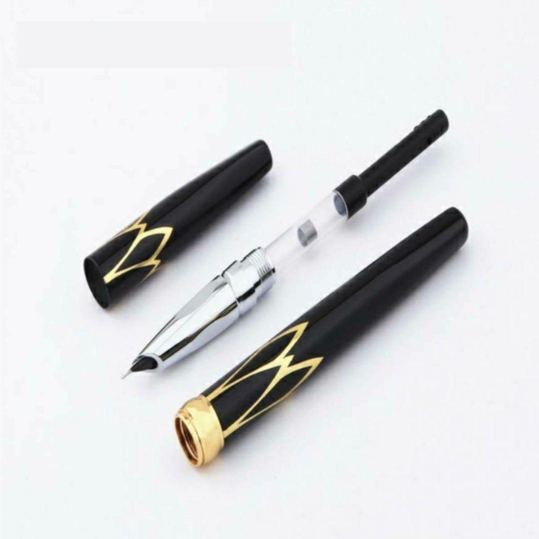  new goods ultra elegant fountain pen writing implements .. pen black gold design 7