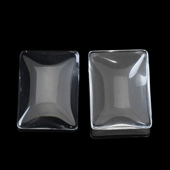 ガラスカボション スクエアカボション長方形 20個 クリアガラス アクセサリーパーツ（33m×23mm）_画像3