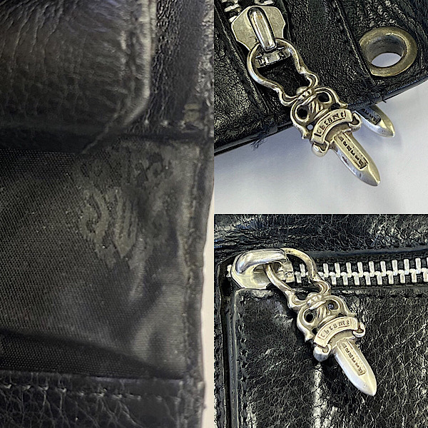 インボイス原本】CHROME HEARTS/クロムハーツ WAVE/ウェーブ 長財布