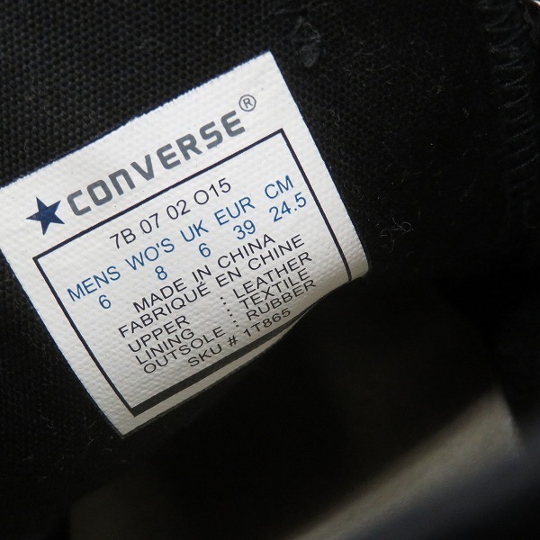 Converse/コンバース Chuck Taylor All-Star Leather Ox Black Nubuck オールスター レザー 1T865/24.5 /080_画像6