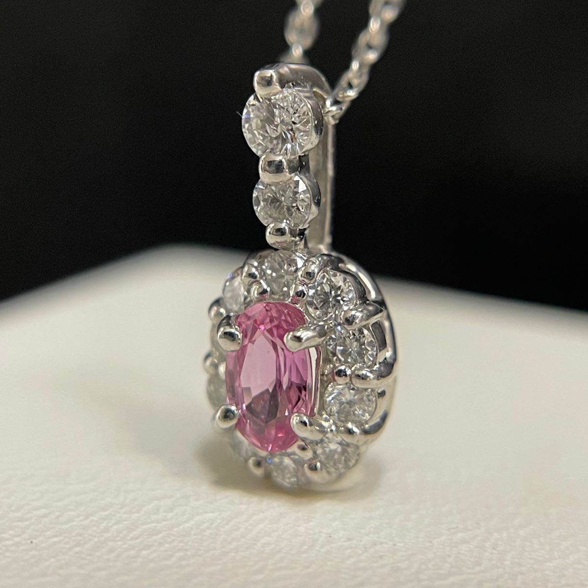 プラチナ!パパラチアサファイアネックレス0.30ct | contifarma.pe
