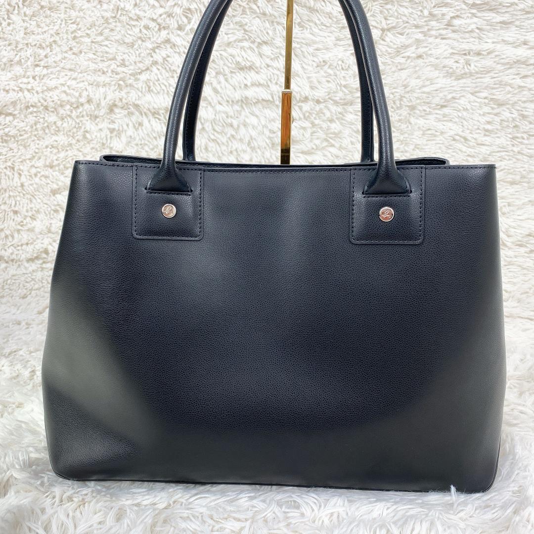 【極美品】agnes b. アニエスベー CR11T-02 iris トートバッグ ハンドバッグ レザー A4　通勤 【送料無料　匿名配送】