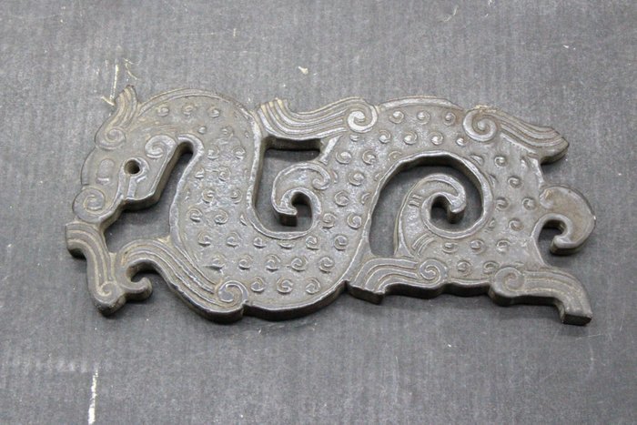 唐物 砡 時代物 漢玉 青玉龍-