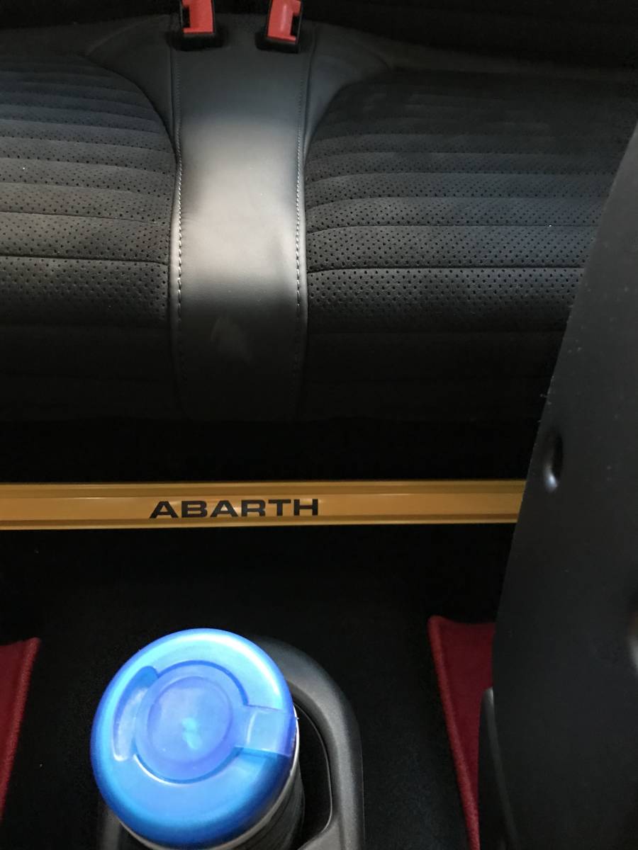 DIY製作 アルミ製イエロー アバルト 500 595 トランクブレースバー、後部座席下補強バー 5