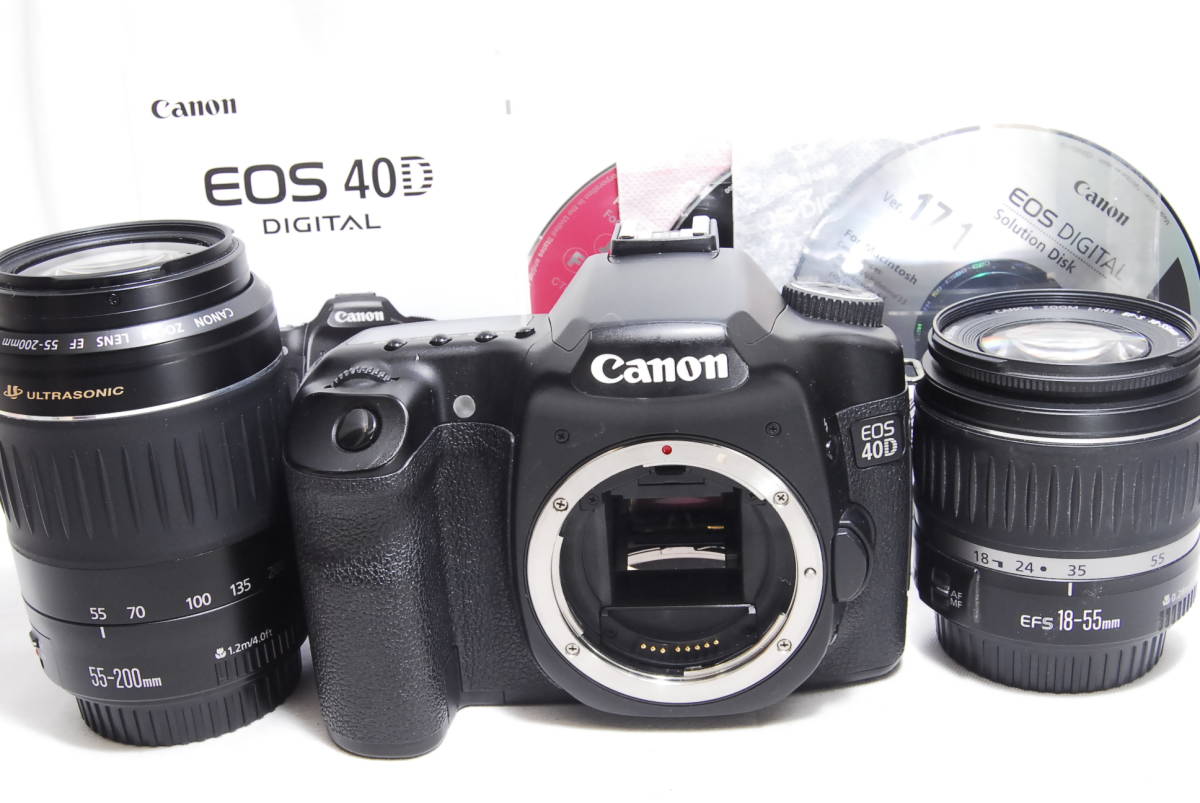 デジタル一眼レフキヤノンEOS40D ズームレンズ2本セット-
