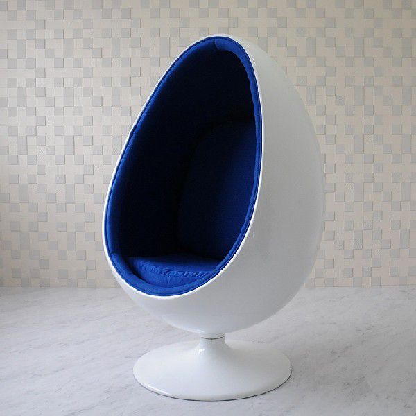 Sessle Eye ボールチェア　エーロ・アールニオ 　色ホワイト×ブルー sofa ソファ ballchair チェア 椅子 パーソナルチェア_画像2