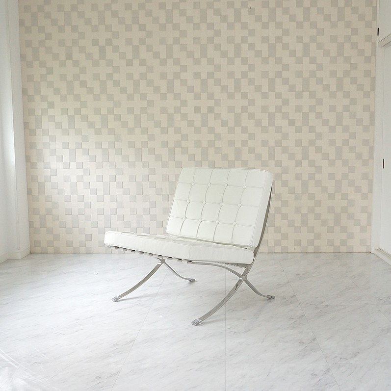 バルセロナチェア ミースファンデルローエ 総本革イタリアンレザー仕様 ホワイト BARCELONA Chair デザイナーズ リプロダクト_画像5