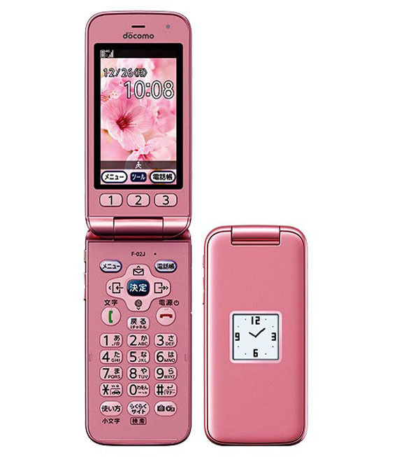 リバーシブルタイプ NTTDOCOMO ドコモ F-02J らくらくホン ピンク\n
