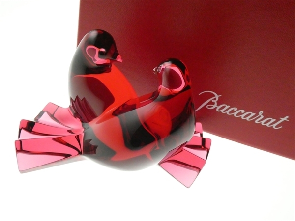 バカラ クリスタル ハト 鳩 鳥 Baccarat Loving Doves | www