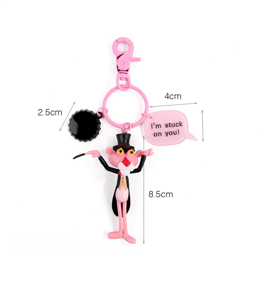  Pink Panther solid mascot key holder charm attaching key ring PinkPanther character type B