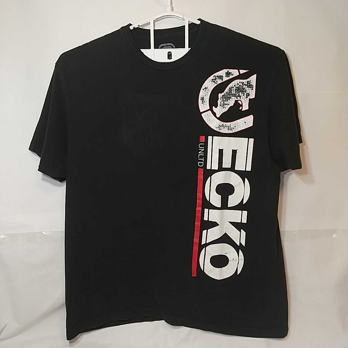 zcl-04♪アメリカ古着エコーアンリミテッド ECKO UNLTD Tシャツ USサイズ－XL ブラック_画像1