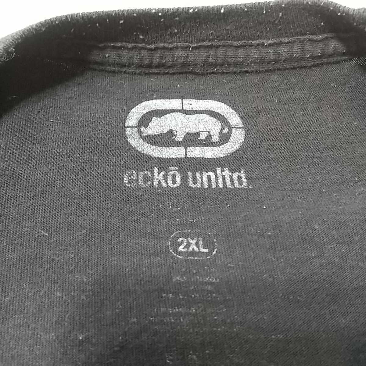 zcl-04♪アメリカ古着エコーアンリミテッド ECKO UNLTD Tシャツ USサイズ－XL ブラック_画像5