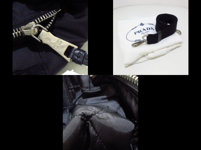 プラダ PRADA ハンドバッグ テスートボンバー ナイロン 黒 レディース