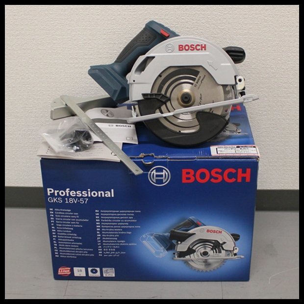 ●開封済み・未使用●BOSCH ボッシュ コードレス 丸ノコ GKS 18V-57 切断機 箱付き_BOSCH コードレス丸ノコ GKS 18V-57