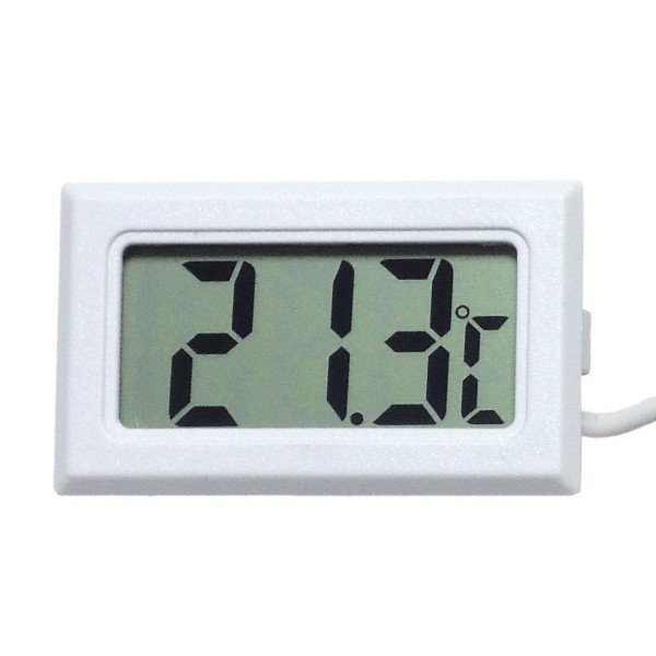 デジタル 水温計 【ホワイト】 温度計 センサーコード長さ1m LCD 液晶表示 アクアリウム 水槽 気温 【LB-215】_画像2