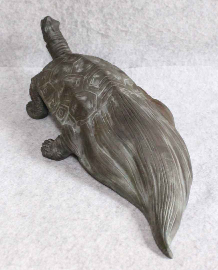 金属工芸□亀 置物 ブロンズ像□蓑亀 緑毛亀 カメ bronze turtle 金属工芸□亀 置物 ブロンズ像□蓑亀 緑毛亀 カメ bronze turtle