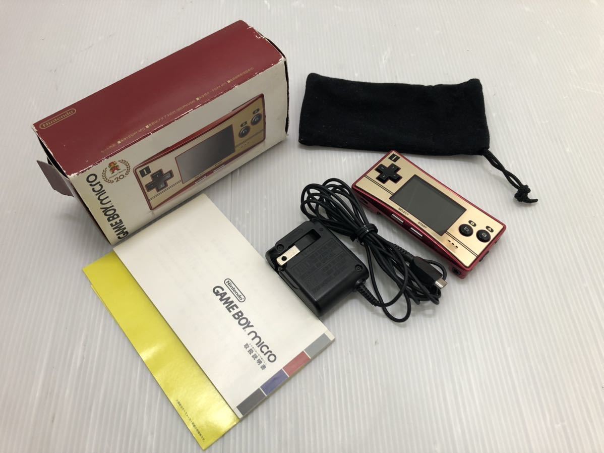 完品】任天堂 GBmicro ゲームボーイミクロ 本体 箱付き マリオ20周年