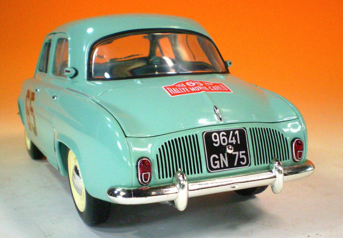 NOREV 1/18 RENAULT DAUPHINE MONTE CARLO 1958　ルノー ドーフィン モンテカルロラリー No.65 ノレブ　ゆうパック送料着払い_画像4