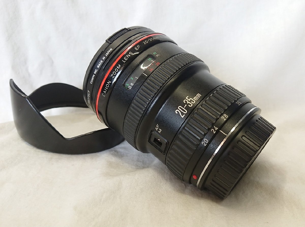 $【 Canon キャンン 広角ズームレンズ EF20-35mm F2.8 L フード付き カメラ レンズ 】KH6269