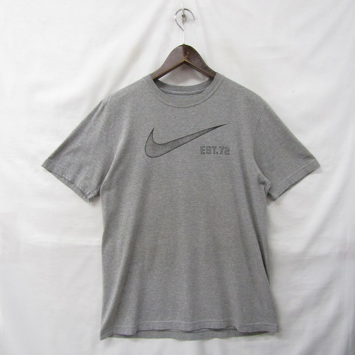 NIKE サイズ M プリント ロゴ Tシャツ 半袖 クルーネック 杢 グレー ナイキ 雰囲気系 古着 ビンテージ 2J0893_画像2