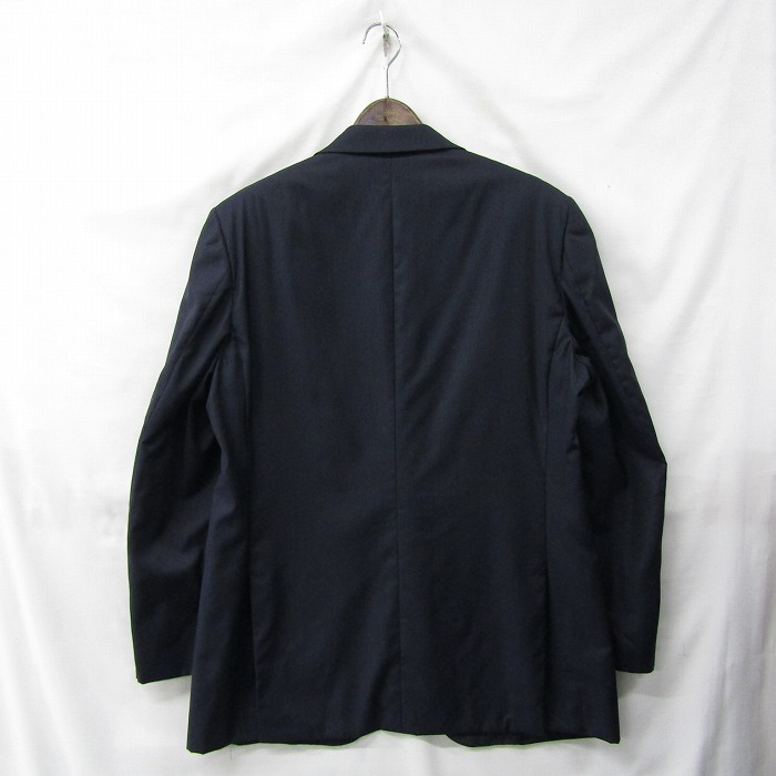  Italy made size 52 XL~ BURBERRY tailored jacket blaser navy 3 button stripe Burberry old clothes Vintage 2J1394