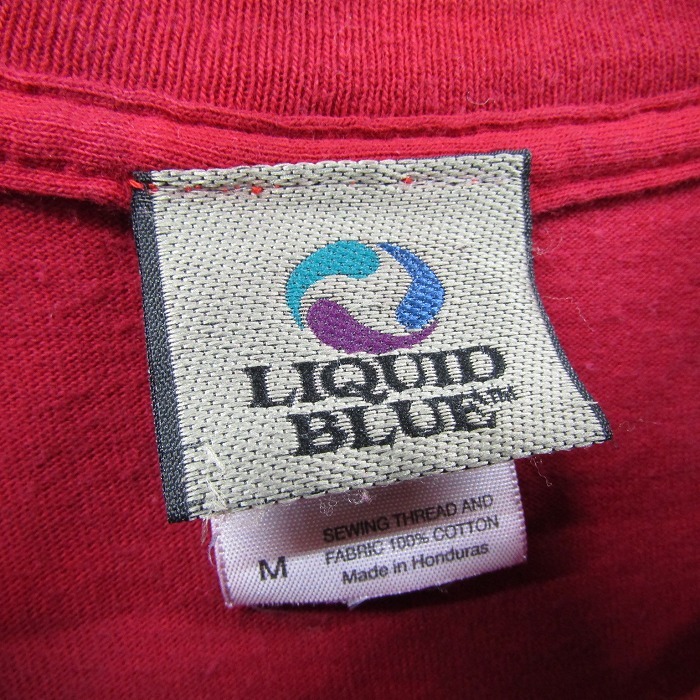 90s タイダイ柄 サイズ M LIQUID BLUE ロック バンド ツール プリント Tシャツ PINK FLOYD THE WALL ボーダー 古着 ビンテージ 2J2810_画像4