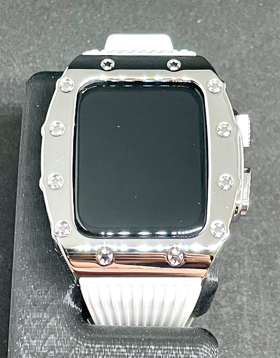 Apple Watch ケース RM mm モディファイカバー 黒/銀 新品