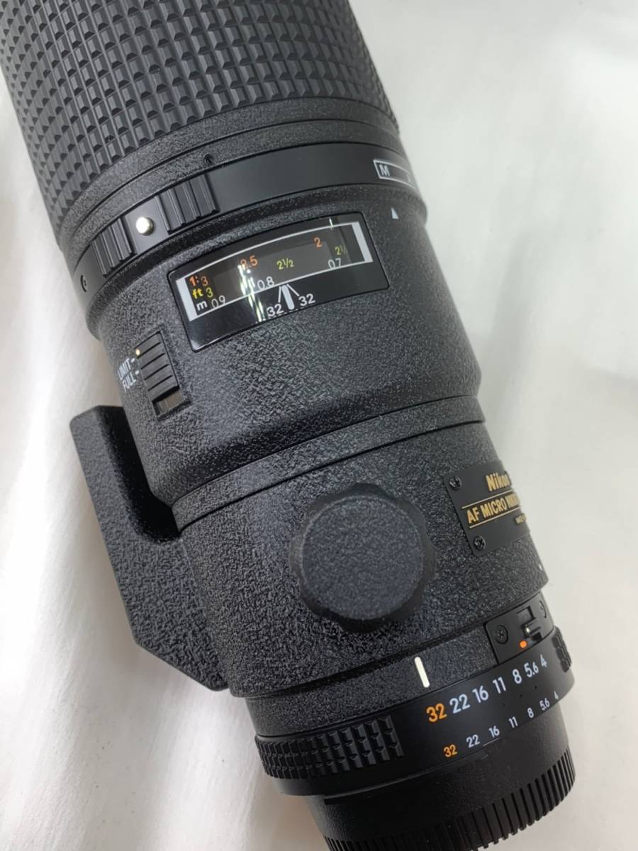 □1032080/ Nicon Ai AF MICRO NIKKOR 200mm F4D IF-ED ニコン 望遠マイクロレンズ 極美品 外箱傷みあり_画像8