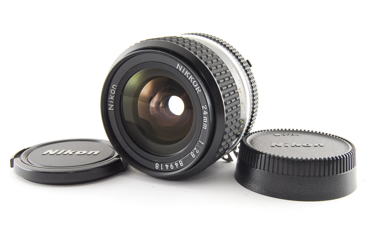 公式の ニコン 【美品】ニコン Nikon AI-S Nikkor 24mm F2.8 広角 単焦点レンズ Fマウント  試写・動作確認済み！1003095