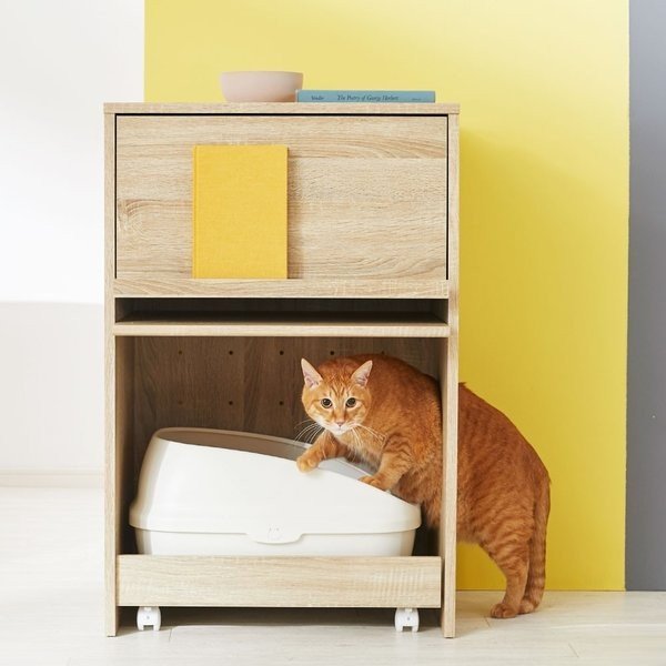 猫 トイレ 収納 収納棚 ラック リビング 猫家具 ネコ ペット リモート
