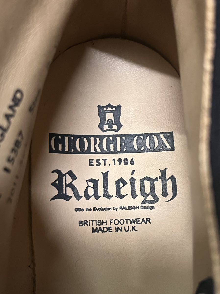 ジョージコックス RALEIGH別注 チャッカブーツ 81/2 スウェード 黒 ラバーソール パンク ロカビリー GEORGE COX