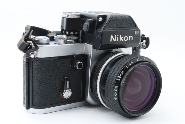【美品】 Nikon F2 フォトミック / Nikkor 28mm F/3.5 非Ai ニコン フィルムカメラ レンズ yk.06.121_画像4