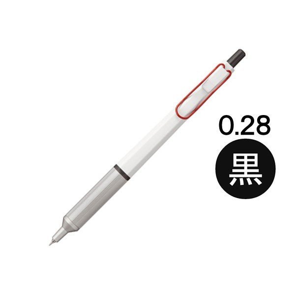 油性ボールペン ジェットストリームエッジ単色 0.28mm ホワイトレッド軸 白 SXN100328W.15 三菱鉛筆uni ユニ_画像1