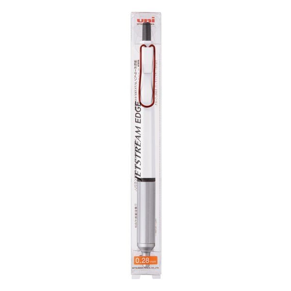 油性ボールペン ジェットストリームエッジ単色 0.28mm ホワイトレッド軸 白 SXN100328W.15 三菱鉛筆uni ユニ_画像2