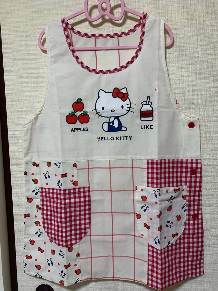 新品 サンリオ ハローキティ エプロン 保育士 エプロン りんご|PayPay