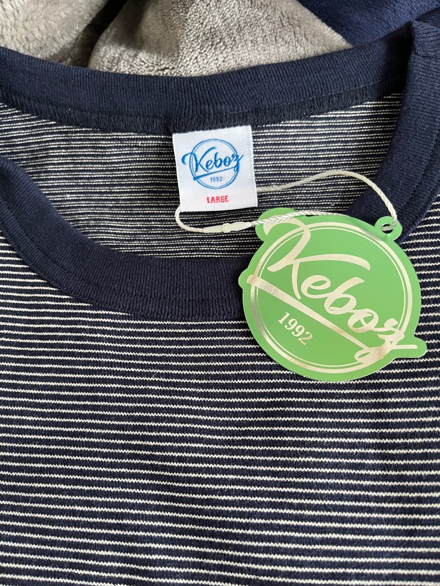 BORDER S/S POCKET TEE【NAVY】ケボズ keboz
