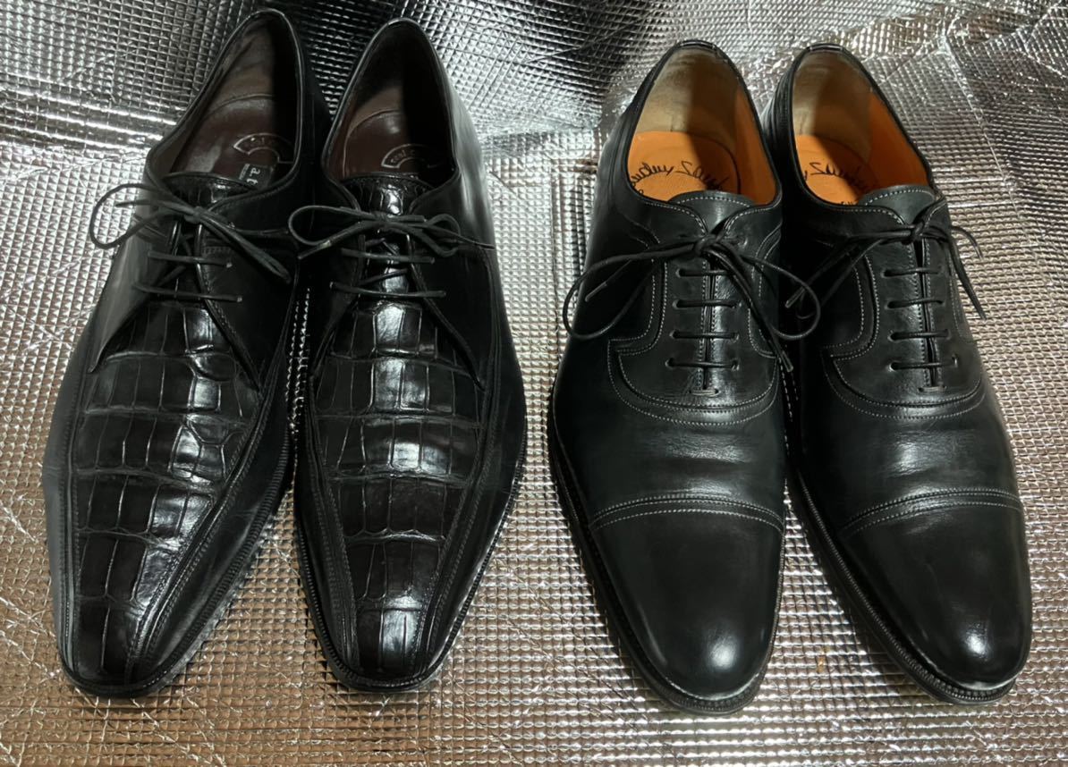 Santoni サントーニ Yチップ シューズ MADE IN ITALY-