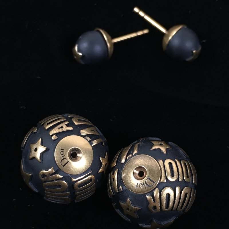 1円~ CHRISTIAN DIOR ディオール ピアス 丸型 スターボール J'A DIOR