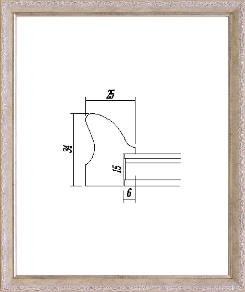 デッサン用額縁 UVカットアクリル付 8214 インチ ホワイト_画像1