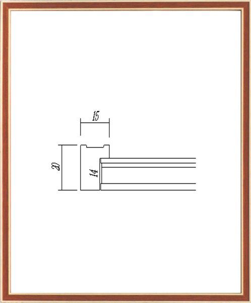 デッサン用額縁 木製フレーム 7910 八ッ切 れんが_画像1