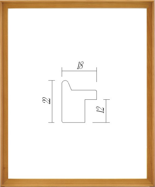 デッサン用額縁 木製フレーム 9787 インチ チーク_画像1
