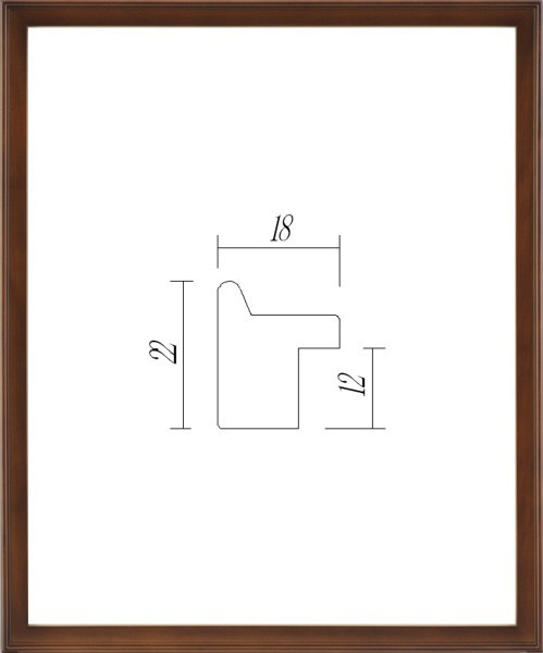 デッサン用額縁 木製フレーム 9787 八ッ切 ブラウン_画像1