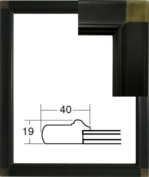 デッサン用額縁 木製フレーム 9701 太子 黒 ブラック_画像3