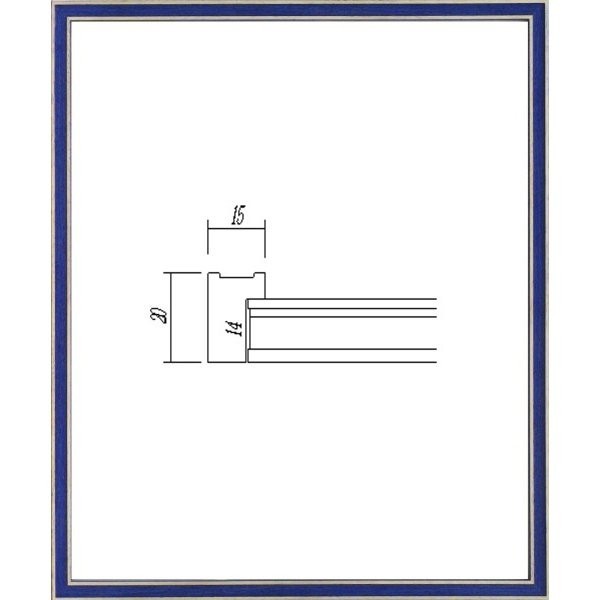 デッサン用額縁 木製フレーム 7910 八ッ切 ネイビー_画像1