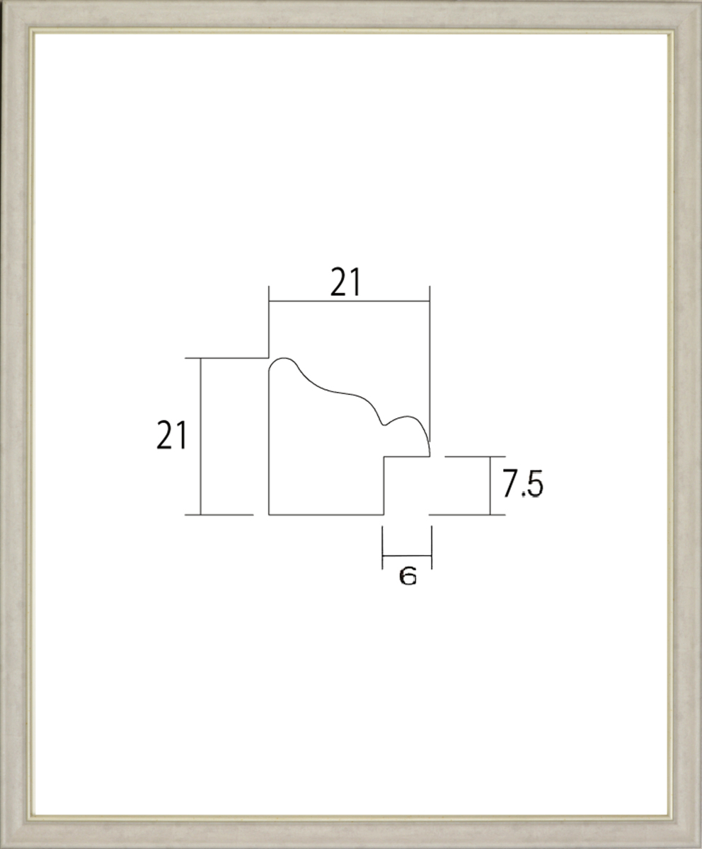 デッサン用額縁 UVカットアクリル付 8229 太子 ホワイト_画像1