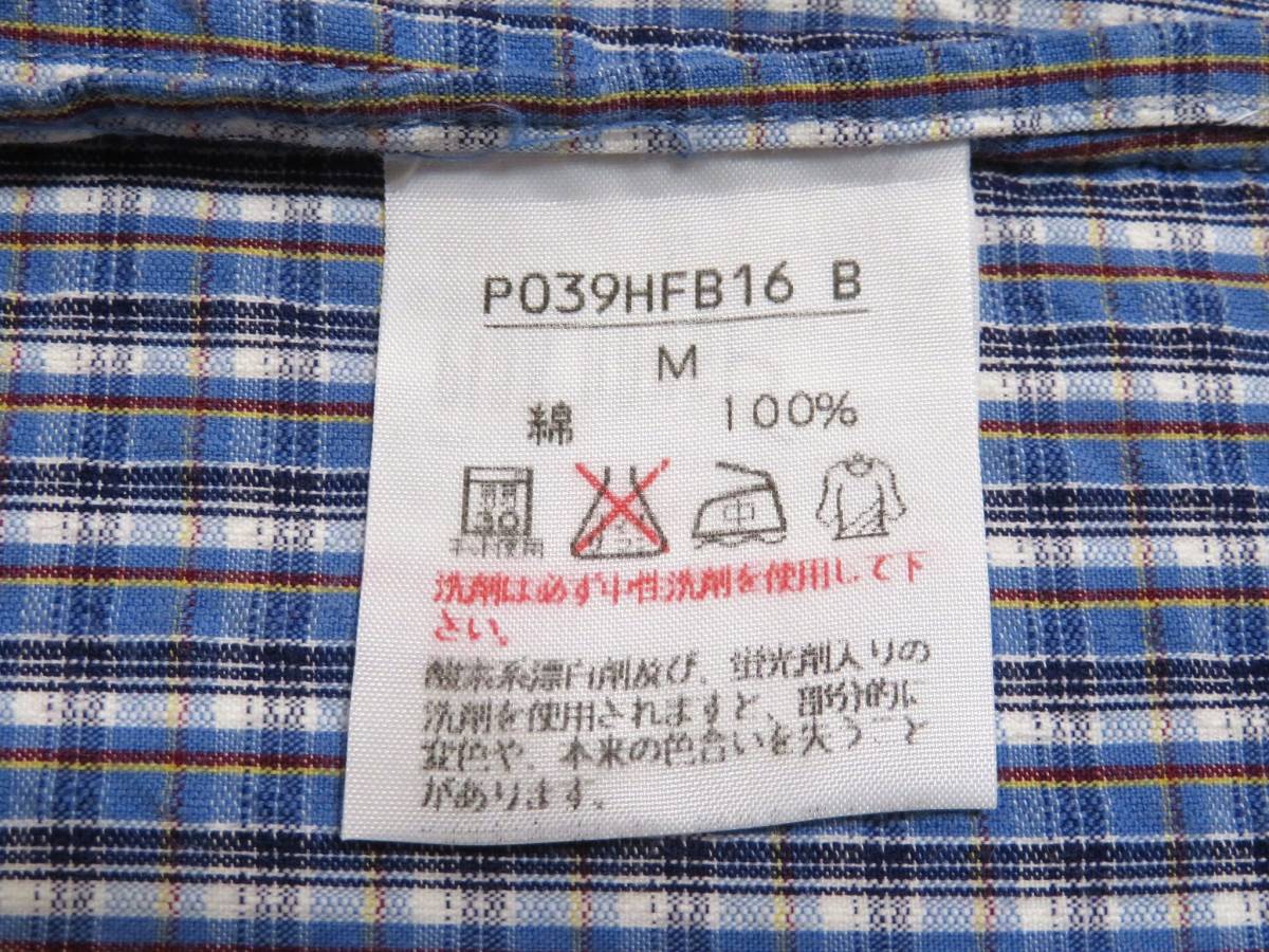 未使用に近い極美品 KarlHelmut カールヘルム オープンカラーシャツ 清涼シアサッカー生地 半袖トップス メンズウエア ボックスロゴ 夏物_画像9