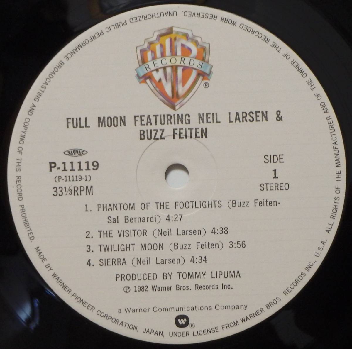 【SW035】FULL MOON FEATURING NEIL LARSEN & BUZZ FEITEN 「Full Moon」, ’82 JPN(帯) 初回盤　★スワンプ/ジャズ・ロック_画像6