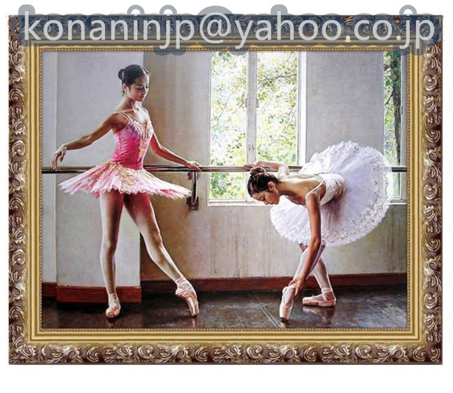  beautiful goods * rare oil painting ballet ... girl equipment ornament . reception interval .. entranceway decoration . under wall .50cmx60cm